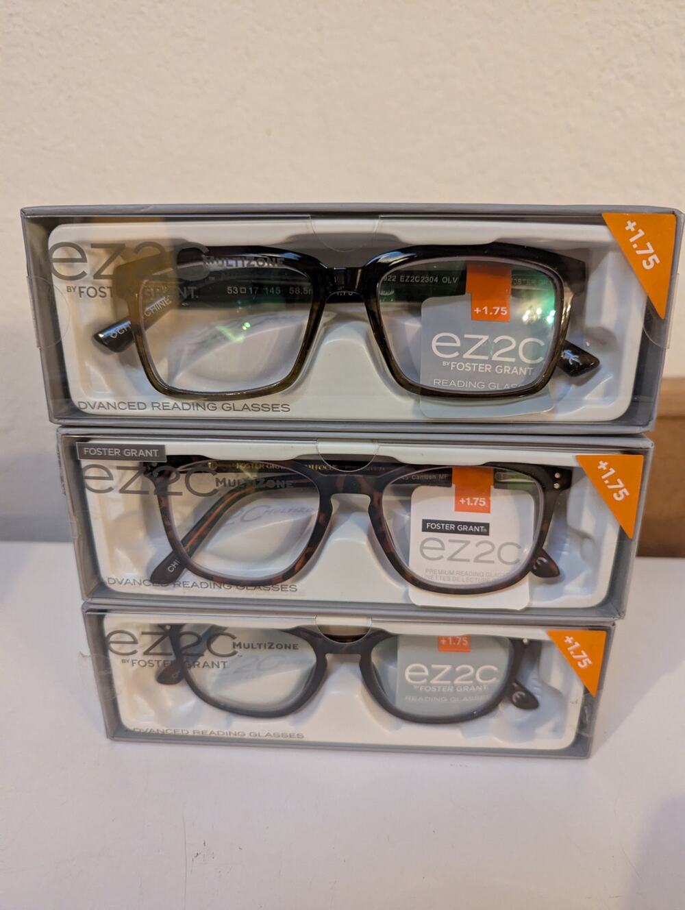 Foster Grant EZ2C Multizone Advanced Reading Glasses Camden MF & 2304 OLV +1.75